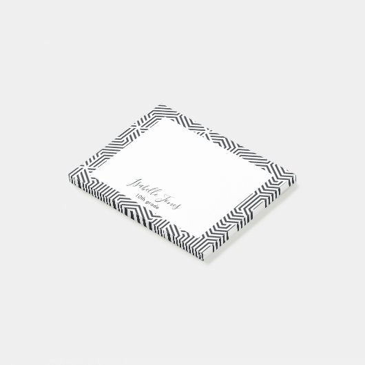 stijlvol geometrisch script aangepast aan school post-it® notes (Schuin)