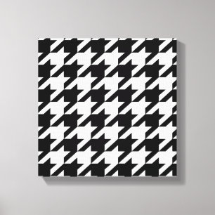stijlvol geometrisch zwart wit geluidsdieptepatroo canvas afdruk