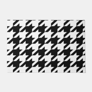 stijlvol geometrisch zwart wit geluidsdieptepatroo deurmat