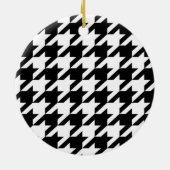 stijlvol geometrisch zwart wit geluidsdieptepatroo keramisch ornament (Achterkant)