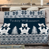 Stijlvol gepersonaliseerd modern Noords patroon Fleece Deken