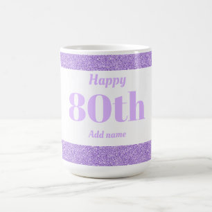 , stijlvol, gepersonaliseerd mok cadeau voor 80ste