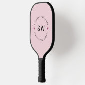Stijlvol gepersonaliseerd monogram roze pickleball paddle (Links)