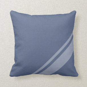 Stijlvol gestreept duif blauw kussen