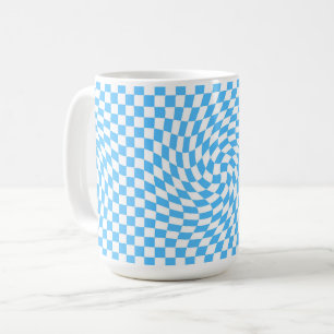 Stijlvol gevarieerd patroonblauw en wit koffiemok