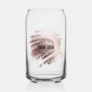 Stijlvol Glanzend Bronzen Zakelijk Logo Gast Blikvorm Glas