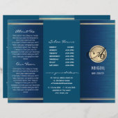 Stijlvol glitter en geborsteld metaal, drievoudig (Voorkant / Achterkant)