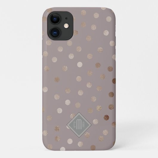Stijlvol glitter-Stippen met uw monogram Case-Mate iPhone Case (Achterkant)