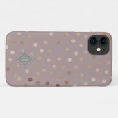 Stijlvol glitter-Stippen met uw monogram Case-Mate iPhone Case (Achterkant (horizontaal))