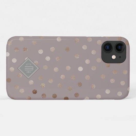 Stijlvol glitter-Stippen met uw monogram Case-Mate iPhone Case (Achterkant (horizontaal))