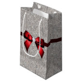 Stijlvol Glitzy Sequins Bow & Ribbon Klein Cadeauzakje (Voorkant Gekanteld)