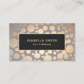 Stijlvol Gold Circle Pattern Beauty Salon Visitekaartje (Voorkant)