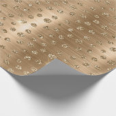 Stijlvol Gold Glitter Wild Cheetah Spots Pattern Cadeaupapier (Hoek)