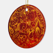 Stijlvol Golden-Red Ornament (Links)