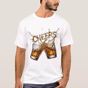 Stijlvol goud CHEERS shirt ontwerp
