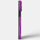 Stijlvol goud- en paarse strips Case-Mate iPhone case (Achterkant / Rechts)