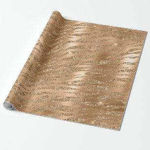 Stijlvol goud glitter Wild Tiger Stripes Patroon Cadeaupapier