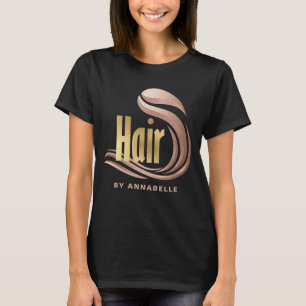 Stijlvol goud, Roos Gold en zwarte Haarstylist T-shirt