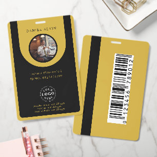 Stijlvol goud zwart werknemers ID-badge ontwerp Badge