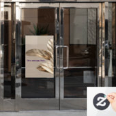 Stijlvol Goudblad  Raamsticker (Kantoordeur)