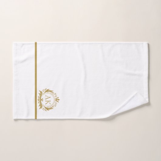 Stijlvol gouden luxe lijst en kroon bad handdoek (Handdoek)
