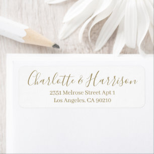 Stijlvol goudschrift moderne elegante bruiloft etiket