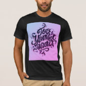 Stijlvol Gradient Typography T-shirt voor Heren (Voorkant)