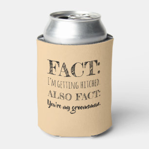 Stijlvol & Grappig - Groomsman Voorstel Toscaans Blikjeskoeler