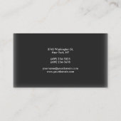 Stijlvol grijs aantrekkelijk Visitekaartje (Achterkant)