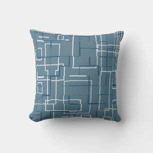 Stijlvol grijs blauw patroon kussen