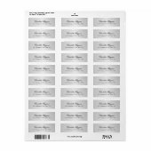 Stijlvol, grijs, elegant, uniek script etiket (Full Sheet)