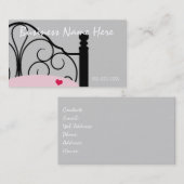 Stijlvol grijs en roze Bed Visitekaartje (Voorkant / Achterkant)