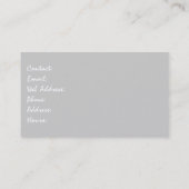 Stijlvol grijs en roze Bed Visitekaartje (Achterkant)