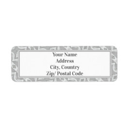 Stijlvol grijs en wit etiket