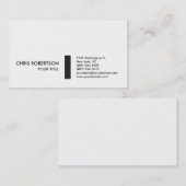 Stijlvol grijs gestreept wit Visitekaartje (Voorkant / Achterkant)