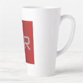 Stijlvol grijs monogram latte mok (Rechts)
