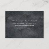 Stijlvol grijs rood monogram modern visitekaartje (Achterkant)