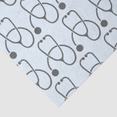 Stijlvol grijs Stethoscooppatroon Tissuepapier (Detail)
