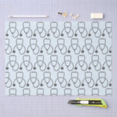 Stijlvol grijs Stethoscooppatroon Tissuepapier (Craft)