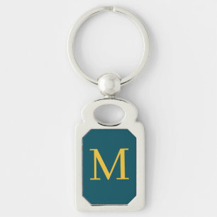 Stijlvol groen en geel gepersonaliseerd sleutelhanger