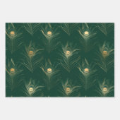 Stijlvol groen en gouden tropisch Oerwoud lekt Inpakpapier Vel (Voorkant 2)