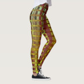 Stijlvol groen en Paars ombre Pset Pattern Leggings (Rechts)