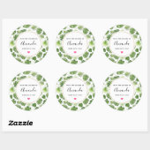 Stijlvol groen tropisch leder Pattern Kitchen Ronde Sticker (Vel)