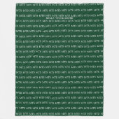 Stijlvol groen typografie patroon van initialen fleece deken (Voorkant)
