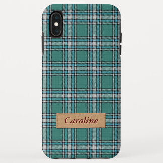Stijlvol Groene Stof Pset Tartan Patroon iPhone XS Max Hoesje