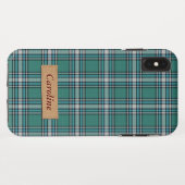 Stijlvol Groene Stof Pset Tartan Patroon Case-Mate iPhone Case (Achterkant (horizontaal))