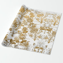 stijlvol Grunge Gold Damask Floral Pattern