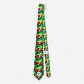 Stijlvol GUYANA FLAG Scripts Monogram Stropdas (Voorkant)