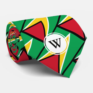 Stijlvol GUYANA FLAG Scripts Monogram Stropdas