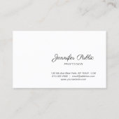 Stijlvol handgeschreven script Modern Simple Plain Visitekaartje (Achterkant)